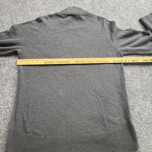 LOFT Sweater Womens L Gray Long Wide Sleeves Mock Neck Tunic Jumper Cozy Comfy - Picture 8 of 11